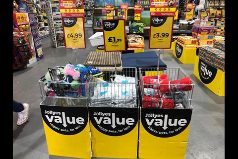 Jollyes value for money signage